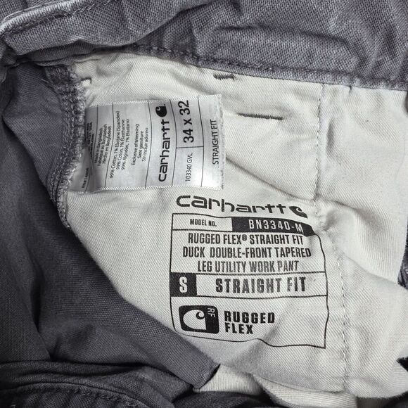 Carhartt Rugged Flex Double Knee Carpenter Pants Straight Fit BN3340-M 33 x 31 - Picture 8 of 12